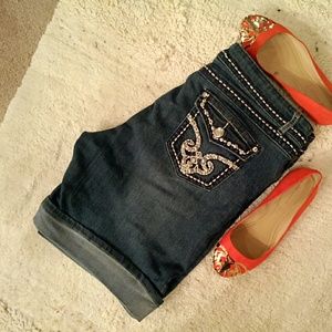 Elite denim bling shorts 15/16